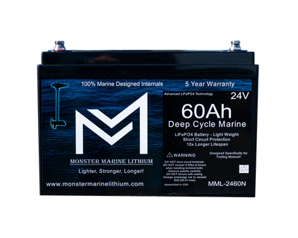 24V 60Ah Lithium Deep Cycle Marine Trolling Battery