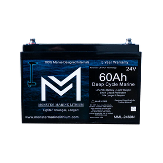 24V 60Ah Lithium Deep Cycle Marine Trolling Battery